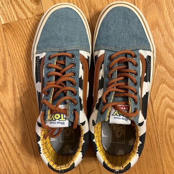 VANS Old Skool TOY STORY Disney Pixar Woody Cow Denim Men 6.5 Women 8 - Picture 16 of 16